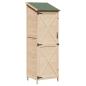Preview: Gartenschuppen Natur 59,5 x 56 x 176,5 cm Massivholz aus Fichte