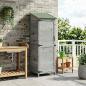 Preview: Gartenschuppen Grau 59,5 x 56 x 176,5 cm Massivholz aus Fichte