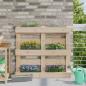 Preview: ARDEBO.de - Blumenboxen für Euro-Paletten 12 stk. Hellgrau Polypropylen