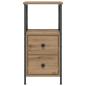 Preview: Nachttisch Artisan-Eiche 34x35,5x70 cm Holzwerkstoff