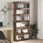 Preview: ARDEBO.de - Bücherregal 6 Ebenen 80 x 30 x 198 cm Holzwerkstoff