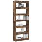 Preview: Bücherregal 6 Ebenen 80 x 30 x 198 cm Holzwerkstoff