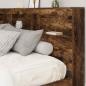 Preview: Bücherregal-Bett Räuchereiche 180 x 200 cm Holzwerkstoff