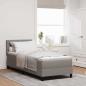 Preview: ARDEBO.de - Boxspringbett mit Kopfteil Taupe 80 x 200 cm Stoff