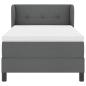 Preview: Boxspringbett mit Kopfteil Dunkelgrau 80 x 200 cm Stoff