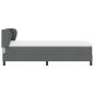 Preview: Boxspringbett mit Kopfteil Dunkelgrau 80 x 200 cm Stoff