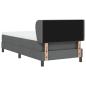 Preview: Boxspringbett mit Kopfteil Dunkelgrau 80 x 200 cm Stoff
