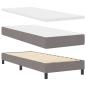 Preview: Boxspringbett mit Matratze mit Kopfteil Taupe 80 x 200 cm Stoff