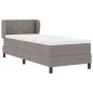 Preview: Boxspringbett mit Matratze mit Kopfteil Taupe 80 x 200 cm Stoff