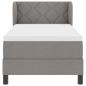 Preview: Boxspringbett mit Matratze mit Kopfteil Taupe 80 x 200 cm Stoff