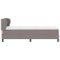 Preview: Boxspringbett mit Matratze mit Kopfteil Taupe 80 x 200 cm Stoff