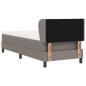 Preview: Boxspringbett mit Matratze mit Kopfteil Taupe 80 x 200 cm Stoff