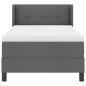 Preview: Boxspringbett mit Kopfteil Dunkelgrau 200 x 80 cm Stoff