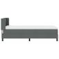 Preview: Boxspringbett mit Kopfteil Dunkelgrau 200 x 80 cm Stoff