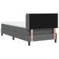 Preview: Boxspringbett mit Kopfteil Dunkelgrau 200 x 80 cm Stoff