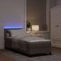 Preview: Boxspringbett mit LED-Lichtleisten Taupe 80 x 200 cm Stoff