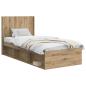 Preview: Bettgestell mit Stauraum und Kopfteil Artisan-Eiche 75 x 190 cm