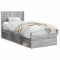 Preview: Bettgestell mit Stauraum und Kopfteil 3 pcs Holzwerkstoff