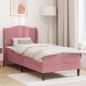 Preview: ARDEBO.de - Bettrahmen mit Kopfteil Rosa 80 x 200 cm Samt