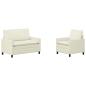 Preview: Sofa Set 2 stk. Creme Stoff