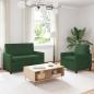 Preview: ARDEBO.de - Sofa Set 2 stk. Dschungelgrün Stoff