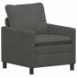 Preview: Sofa Set 2 stk. Dunkelgrau Stoff