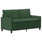 Preview: Sofa Set 2 stk. Dschungelgrün Stoff