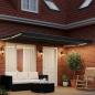 Preview: Manuelle Gelenkarmmarkise mit LEDs Anthrazit 4 x 2 m