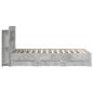Preview: Bettgestell mit Stauraum und Kopfteil Betongrau 75 x 190 cm