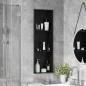 Preview: ARDEBO.de - Duschnische Schwarz 92 x 32 x 10 cm Edelstahl
