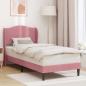 Preview: ARDEBO.de - Bettrahmen mit Kopfteil Rosa 80 x 200 cm Samt
