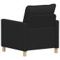 Preview: Sofa Schwarz 76 x 81 x 87,5 cm Stoff