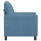 Preview: Sofa Blau 76 x 81 x 87,5 cm Stoff