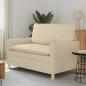 Preview: ARDEBO.de - Sofa 2-Sitzer Creme 126 x 81 x 87,5 cm Stoff