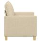 Preview: Sofa 2-Sitzer Creme 126 x 81 x 87,5 cm Stoff