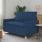 Preview: ARDEBO.de - Sofa 2-Sitzer Blau 126 x 81 x 87,5 cm Stoff
