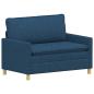 Preview: Sofa 2-Sitzer Blau 126 x 81 x 87,5 cm Stoff