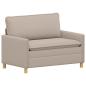 Preview: Sofa Hellgrau 126 x 81 x 87,5 cm Stoff