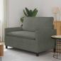 Preview: ARDEBO.de - Sofa Hellgrau 126 x 81 x 87,5 cm Stoff