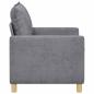 Preview: Sofa Hellgrau 126 x 81 x 87,5 cm Polyester