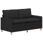 Preview: Sofa 2-Sitzer Schwarz 156 x 81 x 87,5 cm Stoff