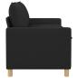 Preview: Sofa 2-Sitzer Schwarz 156 x 81 x 87,5 cm Stoff