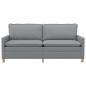 Preview: Sofa 3-Sitzer Hellgrau 196 x 81 x 87,5 cm Stoff