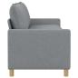 Preview: Sofa 3-Sitzer Hellgrau 196 x 81 x 87,5 cm Stoff