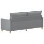 Preview: Sofa 3-Sitzer Hellgrau 196 x 81 x 87,5 cm Stoff