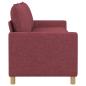 Preview: Sofa 3-Sitzer Weinrot 196 x 81 x 87,5 cm Stoff