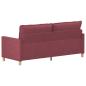 Preview: Sofa 3-Sitzer Weinrot 196 x 81 x 87,5 cm Stoff