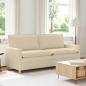 Preview: ARDEBO.de - Sofa 3-Sitzer Creme 196 x 81 x 87,5 cm Stoff