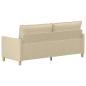 Preview: Sofa 3-Sitzer Creme 196 x 81 x 87,5 cm Stoff