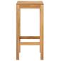 Preview: Barhocker 2 stk. Natur Massivholz Teak